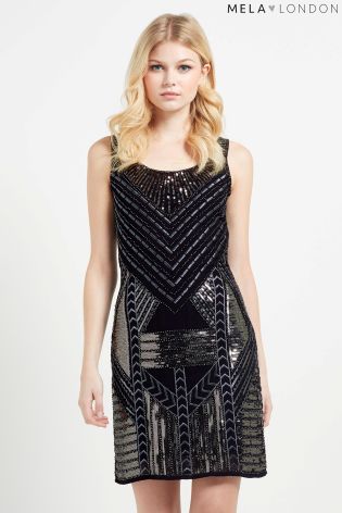 Mela Loves London Sequin Bolt Dress